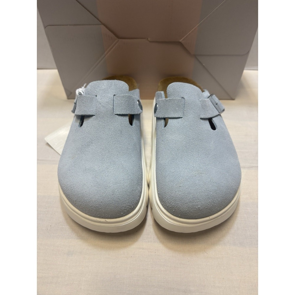 NEW Papillio Birkenstock Boston Pap Chunky In Baby Blue Womens Size US 6 EU 37 - Picture 3 of 10